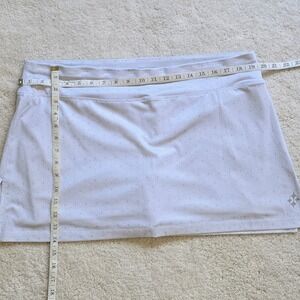 Jofit Womens Athletic Skort Sz XL White Gray Geometric Print Golf Tennis